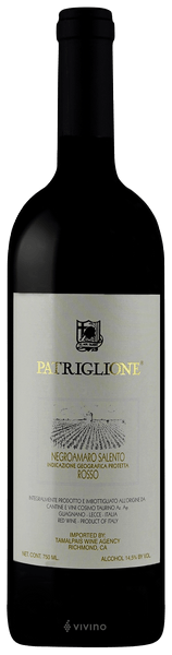 Patriglione Negroamaro IGP Salento 2016 - Cosimo Taurino
