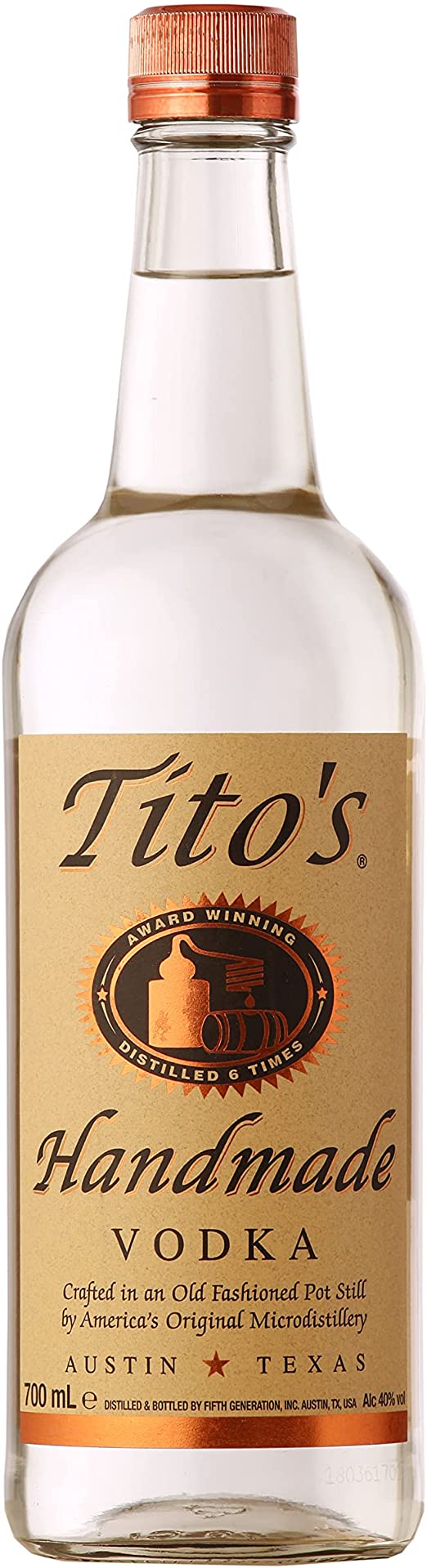 Tito's handmade Vodka 70Cl - Fifth Generation